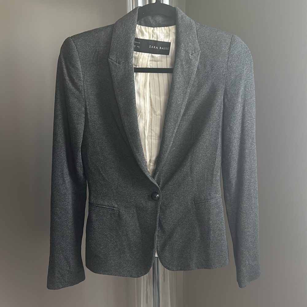 Zara Charcoal Gray Blazer